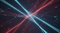 Abstract light data lines intersecting inside digital network space Royalty Free Stock Photo