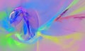 Abstract light digital painting in spring and summer hues of blue, yellow and pink.