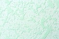 Abstract light green, aqua wall plastered texture.