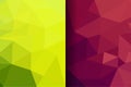 Abstract Light green and dark red Polygonal Mosaic Background Royalty Free Stock Photo