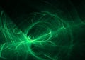 Abstract light green mystical ice swirling overlay with lights rolling pattern on dark black