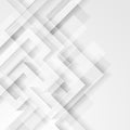 Abstract light grey technology geometric background Royalty Free Stock Photo