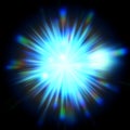 Abstract light movement colorful blurred blue lights with digital fast speed beam movements