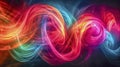 Abstract light painting in waves Royalty Free Stock Photo