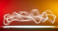 Abstract Light Painting with Wavy White Lines on a Gradient Background Royalty Free Stock Photo