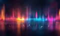 Abstract Light Patterns With Colorful Reflections in a Dark Space Royalty Free Stock Photo
