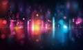 Abstract Light Patterns With Colorful Reflections in a Dark Space Royalty Free Stock Photo