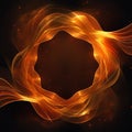 Abstract Light Patterns Over Dark Background Exploring Fire and Energy Waves in Artistic Expression Royalty Free Stock Photo