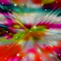 Abstract light pink and colorful glitter blurring shiny distorted chromatic dynamic effect pattern with sky fluid texture