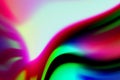 Abstract light pink and green distorted blue chromatic light dreamy wave texture with colorful dynamic fluid pattern