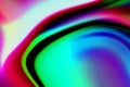 Abstract light pink and green distorted blue chromatic light dreamy wave texture with colorful dynamic fluid pattern