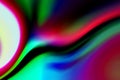 Abstract light pink and green distorted blue chromatic light dreamy wave texture with colorful dynamic fluid pattern