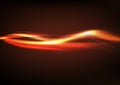 Abstract, light ray glowing, flame blend bright curve lines background vector illustration Royalty Free Stock Photo