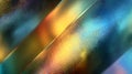 Abstract light refraction on metallic surface with rainbow prism glow gold blue tones futuristic background Royalty Free Stock Photo