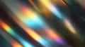 Abstract light refraction on metallic surface with rainbow prism glow gold blue tones futuristic background Royalty Free Stock Photo