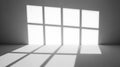 Abstract Light and Shadow Grid Pattern in an Empty Room Royalty Free Stock Photo