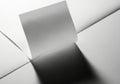 Abstract light and shadow play on white paper surfaces transparent background Royalty Free Stock Photo