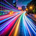 Slow shutter speed color light