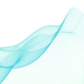 Abstract light turquoise wave. Subtle vector graphic pattern