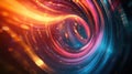 Abstract light vortex showing flowing data stream technology Royalty Free Stock Photo