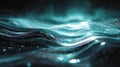 Abstract light waves flowing on digital stream background Royalty Free Stock Photo