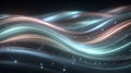 Abstract Light Waves with Glowing Neon and Neon Particle, and Background Royalty Free Stock Photo