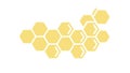 Abstract Light Yellow Honeycomb Pattern Background, vector design Generative AI Royalty Free Stock Photo