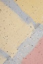 Abstract light yellow and pastel pink painted plaster wall background. Old gray stucco sufface wall background with Royalty Free Stock Photo