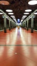 Abstract lighted subway hallway Royalty Free Stock Photo