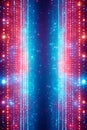 Abstract Lightfall Grid: Vertical Glowing Data Stream, Portrait Images Generative AI Royalty Free Stock Photo
