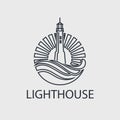Abstract Lighthouse Line Icon