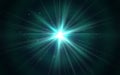 Abstract of lighting digital Blue lens flare in dark background. Royalty Free Stock Photo