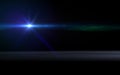 Abstract of lighting digital lens flare in dark background Royalty Free Stock Photo