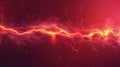 Abstract Lightning Strike on Red Background Royalty Free Stock Photo