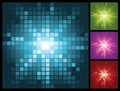 Abstract lights background with mosaic sunburst Royalty Free Stock Photo