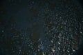 Abstract shine dark blue bubbles bokeh background Royalty Free Stock Photo