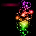 Abstract LIghts and Sparkles with Rainbow Colours Royalty Free Stock Photo