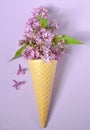 Abstract lilac in cone