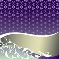 Abstract lilas background with snowflakes