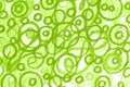 Abstract lime and white background. Bright green chaotic lines and shapes on a white background. Neurographic lines