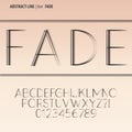 Abstract Line Alphabet and Digit Vector Royalty Free Stock Photo