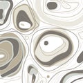 Abstract line art background pattern with doodle organic shapes in gray colors vector, modern minimalist design Royalty Free Stock Photo