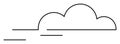 Abstract Line Art of Simplified Cloud with Horizontal Lines Royalty Free Stock Photo