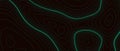 Abstract line background. Black topographic contour map concept. Neon green terrain outline pattern. Linear geographic