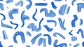 Abstract Line-Based Glyphs in Blue on White Background for Design and Artistic Projects Generative AI