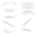 Abstract line element set, lines stripes with dynamic deformation. element set