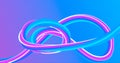 Abstract line knot purple pink gradient 3D caramel candy curved bubblegum