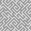 Abstract line maze pattern. Labyrinth background. Geometric backdrop. Vector. Royalty Free Stock Photo