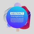 Abstract line wave shapes circles multi color colorful violet blue gradient vector background Royalty Free Stock Photo