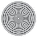 Abstract linear Background. Spiral from gray braided cord